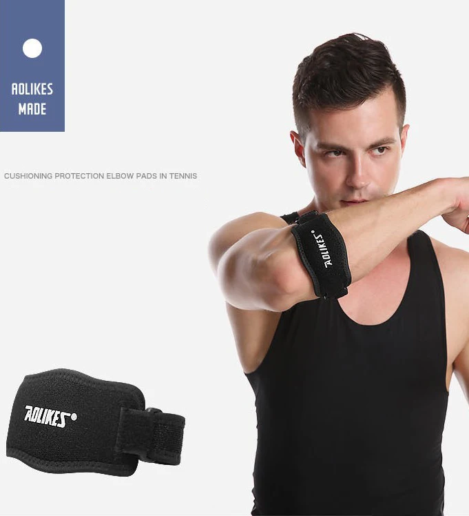 AOLIKES 1PCS Adjustable Elbow Support Golfer's Strap Pads Basketball Badminton Tennis Golf Lateral Pain Syndrome Brace New | Спорт и