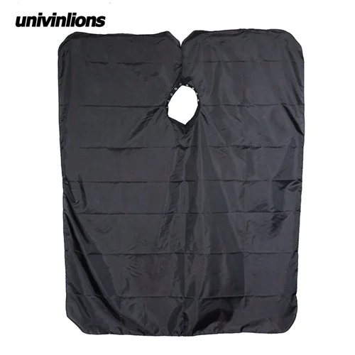 Univinlions 120*150 Парикмахерская накидка одежда черный шарф Резка волос Водонепроницаемая Ткань Салон Парикмахерская плащ для парикмахерской - Цвет: Черный