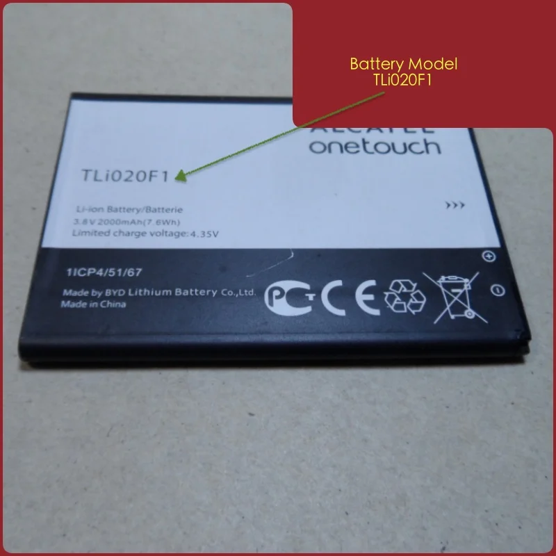 

Battery suitable for Alcatel Mobile with Battery Model TLi020F1