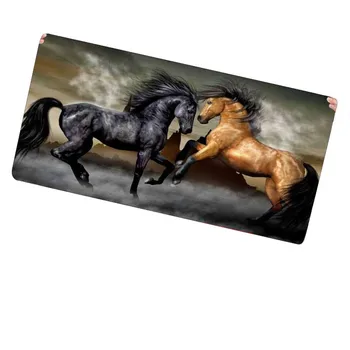 

Black Brown Horses 900*400mm Laptop Gaming Locking Edge Mouse pad Mat for LOL Dota2 CS Mouse Mice Pad for Game Player