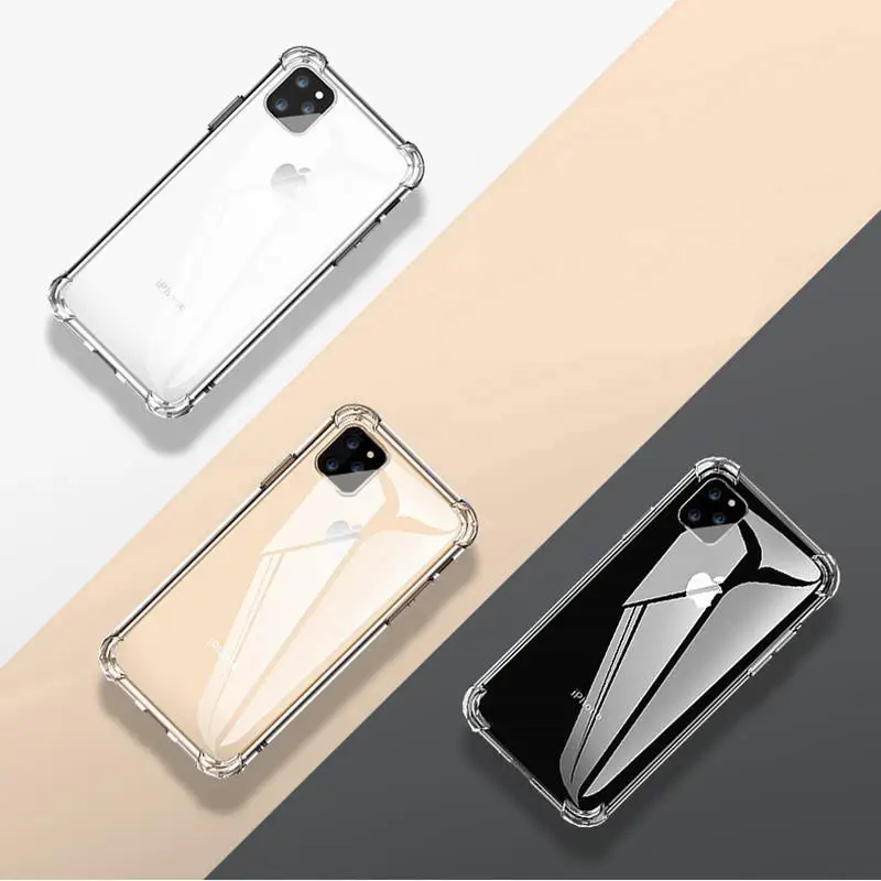 

Soft Transparent Case For iPhone 11 11Pro 11Pro Max Not Easy Yellowed For iPhone XS Max XR X 7 8 6 6S Plus Shockproof Cover