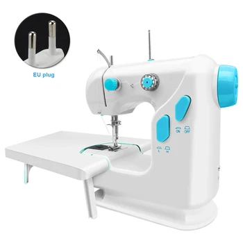 

Sewing Machine Double Speed Crafting Portable Mending Handheld Electric Beginner With Extension Table Household Pedal Mini