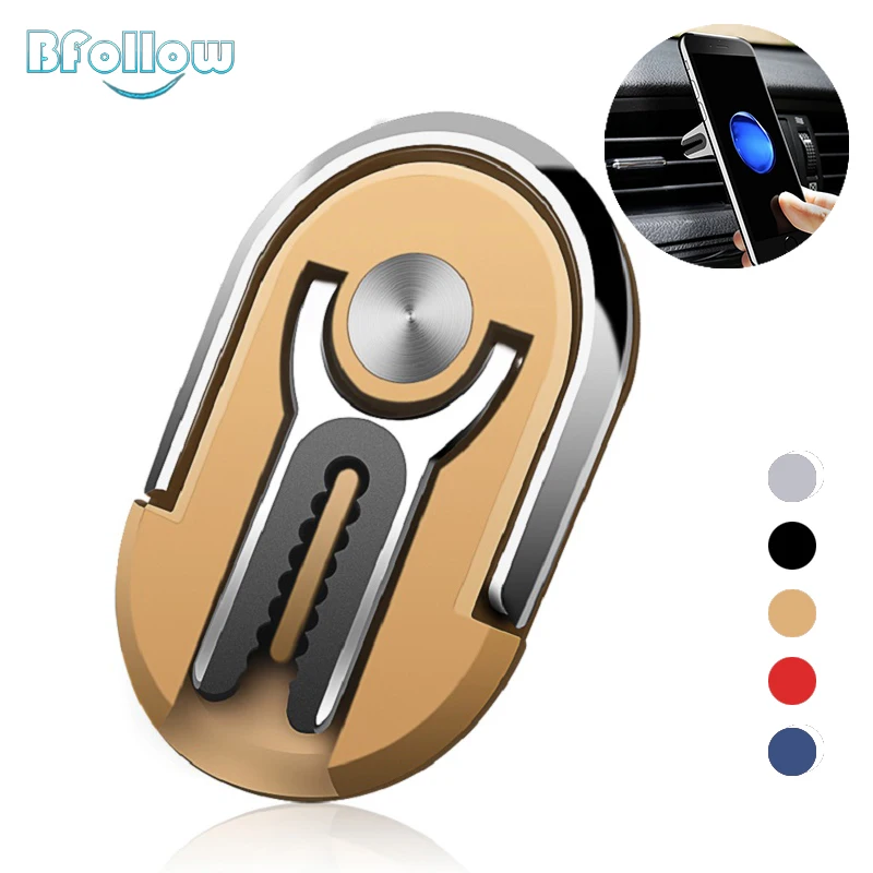 

BFOLLOW Multifunction Phone Back Ring Stand Car Air Vent Holder 360° Rotation For iphone 11 Pro MAX XS Max X XR 6s 7 8 Plus