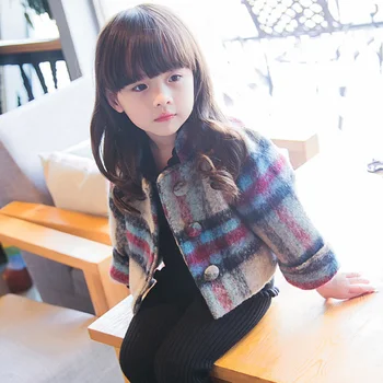 

Girl's coat autumn winter wool jacket