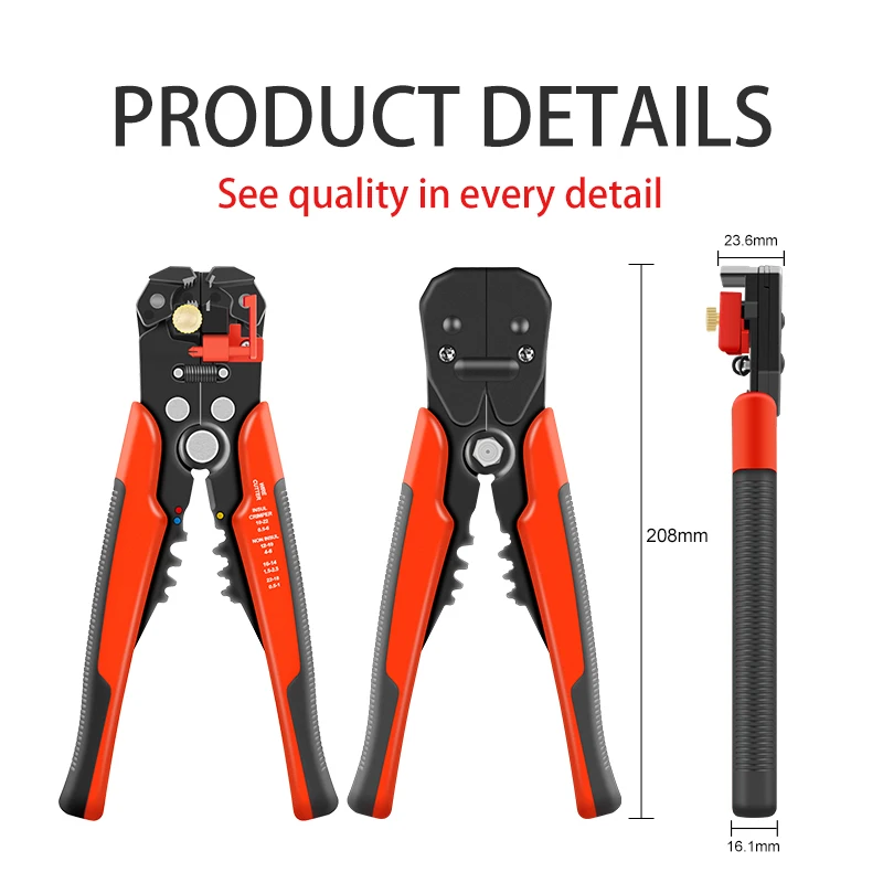 Wire Stripper  Automatic Stripping Pliers For BVR Cable Multifunctional Crimping Cutting Tools Brand JT-D1