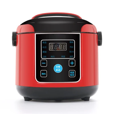 red 220V электрическая плита риса Плита прибор Коробки для обедов и горячей изоляция медленно Плита 1.2L мини мульти Плита Бак Риса 1-2 человек риса Плита - Цвет: red