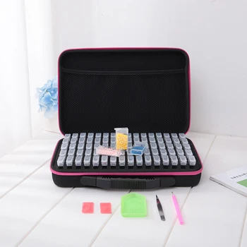 

18Pcs Diamond Painting Accessories Carry Case Container Storage Box 80 Bottles