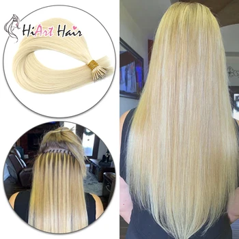 

HiArt 0.8g/s Nano Rings Hair Extension Salon Double Drawn Micro Ring Nano Hair Straight European 18"20"22"