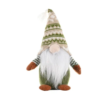 

Desktop Knitted Elf Christmas Gnome Festival Decor Gifts Bedside Doll New Year Soft Standing Holiday Non Woven Plush Ornament