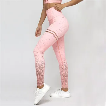 

Women High Waist Leggings Bronzing Print Sports Running Jogging Leggings For Women Gym Fitness Stretch Leggings Female Bottoms
