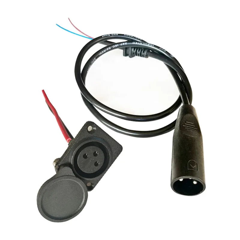 3Pin XLR Male Female Socket Plug with Cable Cannon Plug For Electrocar