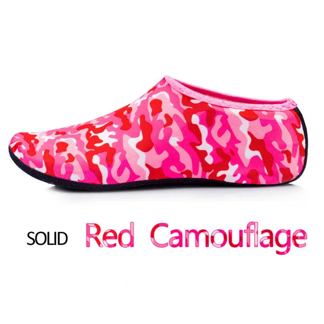 Red camo Унисекс, носки для дайвинга, босиком, для водных видов спорта, кожаная обувь, Аква-носки, для подводного плавания, для морского бассейна, нескользящие носки, противоскользящие туфли для занятий йогой - Цвет: Red camo