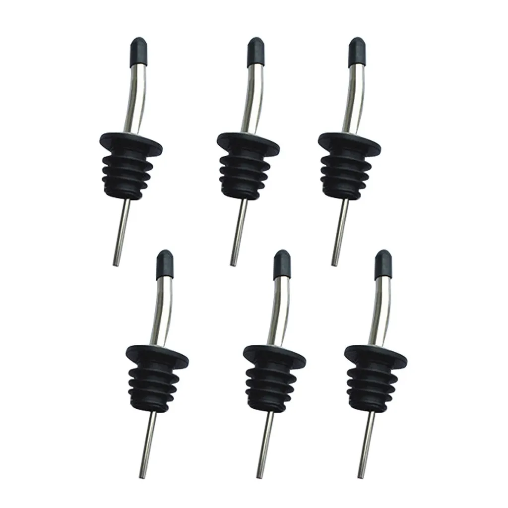 6 шт., крышки для бутылок из нержавеющей стали, диспенсер для спиртных напитков, бутылка для вина, выливной носик, пробки, барная посуда с пылезащитными колпачками
