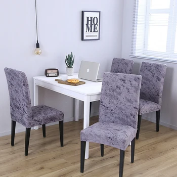 

Solid Color Chair Cover Spandex Stretch Slipcovers Universal Removable Dining Chair Protection Covers For Wedding Banquet Hotel