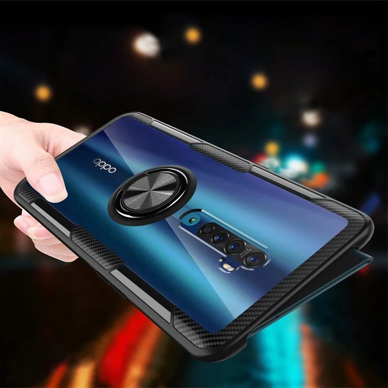 Чехол для OPPO Reno 2f 2z прозрачный чехол из поликарбоната и углеродного волокна с