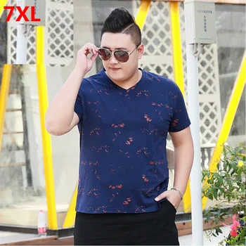 

Summer large size men's clothing plus size loose compassionate daily youth printing extra large men's black