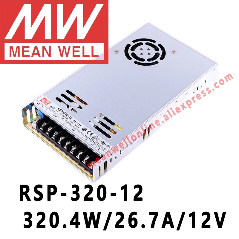 Бренд Mean Well представляет RSP-320 серии meanwell(5В/12В/15 V/24 V/48VDC 320 ватт один Выход с PFC Функция Питание Интернет-магазин