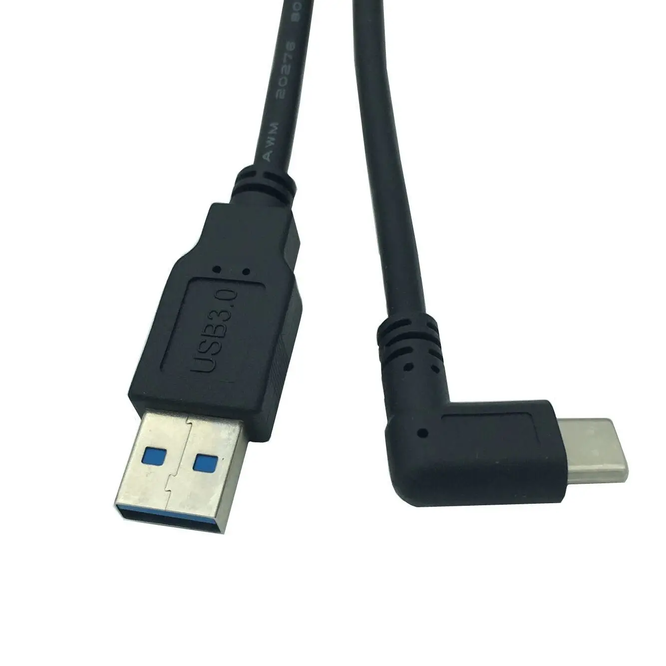 USB 3,0(type-A) штекер USB3.1(type-C) угол 90 градусов 1 м