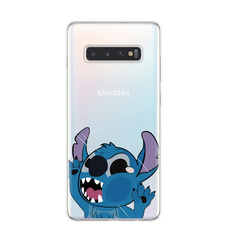 Милые чехлы для телефонов Disneys Stitch для samsung S10 S9 S8 Plus S10e 5G S6 S7 Edge S10Lite, Прозрачная силиконовая Мягкая задняя крышка - Цвет: T5968