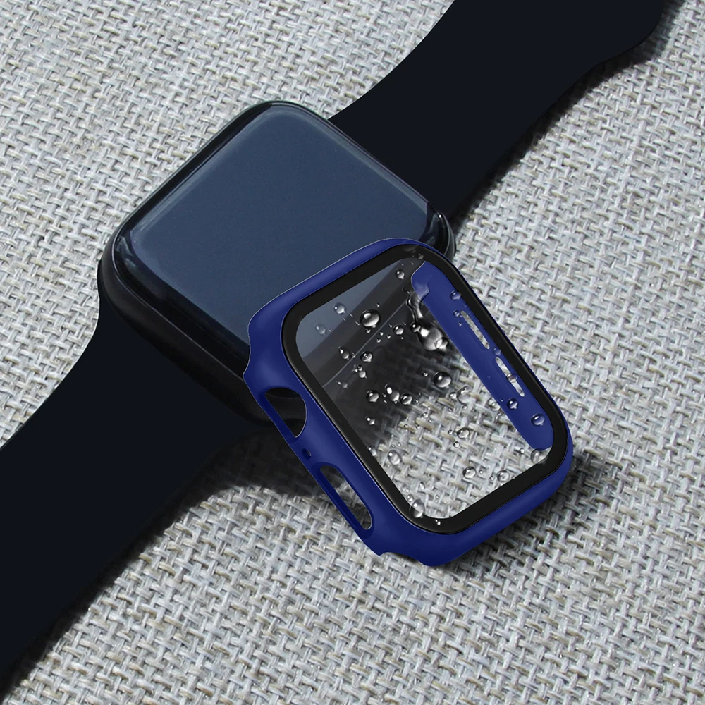 UEBN для Apple Watch 40 44 мм серия 5 Защита экрана полное покрытие бампер для iWatch 5 Чехол 38 мм 42 мм анти-осенняя крышка