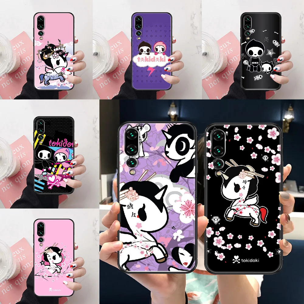 

Fashion Brand Tokidoki Phone case For Huawei P Mate Y3 Y9 10 20 30 40 Smart Z Pro Lite 2017 2019 black luxury cover trend Etui