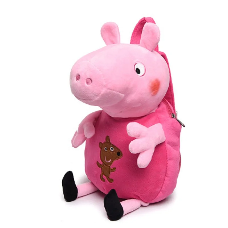 Peppa Свинья мультфильм плюшевая детская школьная сумка игрушка Джордж детский сад сумка кошелек деньги телефон сумка школьная сумка игрушка на день рождения подарок