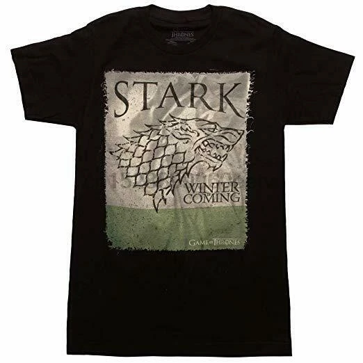 Футболка с надписью Game Of Thrones STARK и WINTER IS COMING Официальный S-3XL NWT |