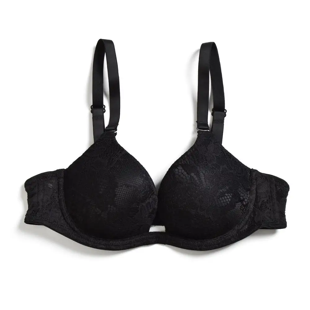 New White Bras For Women Sexy Padded Lace Bralette Embroidery Plunge Brassiere Push Up Bra 65 70 75 80 85 90 95 100 A B C D DD E