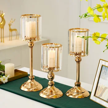 

EUROPE CLASSIC METAL CANDLESTICK HOME DECORATION WEDDING CANDELABRA CRYSTAL CANDLE HOLDER CHRISTMAS DECORATIONS FOR HOME CANDLE