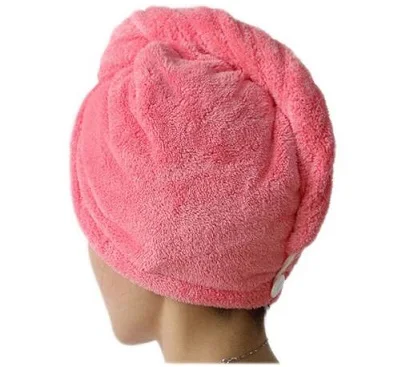 Волшебный быстросохнущая шапкой с ушками, Для женщин Ванная комната супер впитывающее банное из микроволокна Полотенца сухих волос Кепки Высокое качество Хорошая упаковка - Цвет: RoseRed