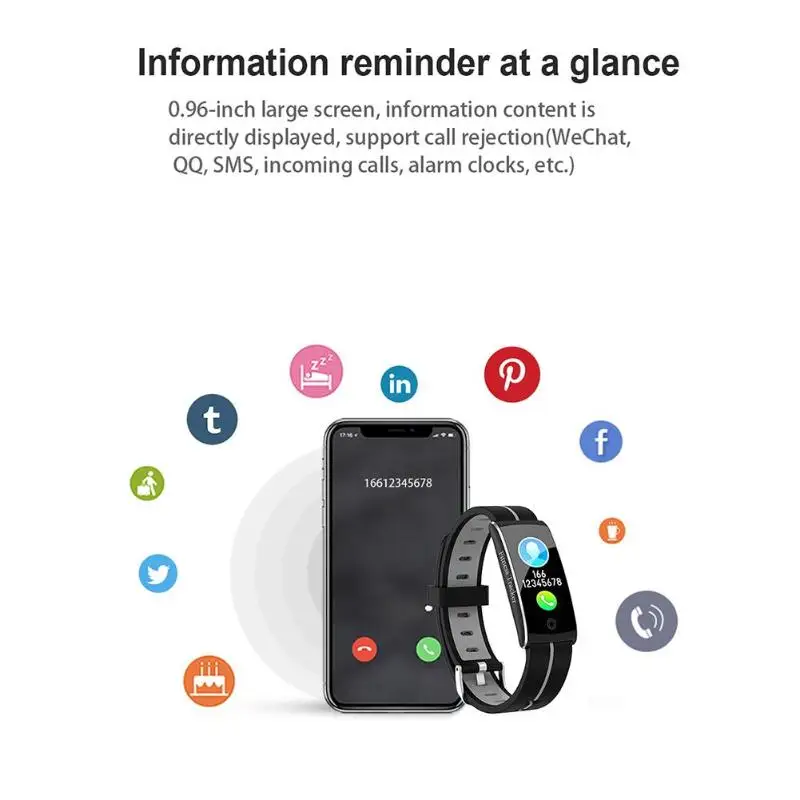 VODOOL F10C Bluetooth умный Браслет IP68 водонепроницаемый смарт-браслет для iOS 8,0 или Android 4,4 выше