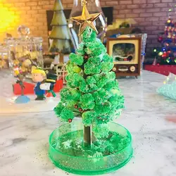 Cristal floração árvore de natal boneco de neve crescer brinquedos mágicos decoração verde criativo árvore mágica presente de natal