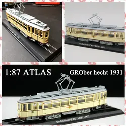 LBLA Ретро поезд модель игрушка подарок 1: 87 город Городской ТРАМ гробер Hecht (C & U/LHB) 1931 статический дисплей 3D модель пассажирский отсек