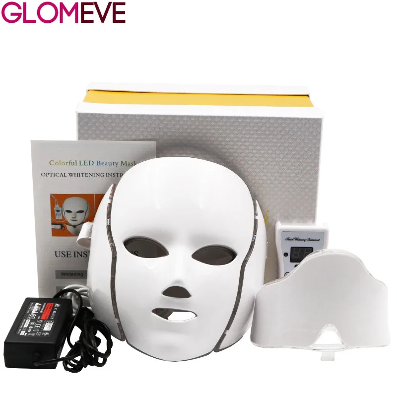 

7 Colors Led Facial Mask Led Photon Light Therapy Face Mask Machine Skin Rejuvenation Acne Mask Neck Beauty Spa Led Mask Machine
