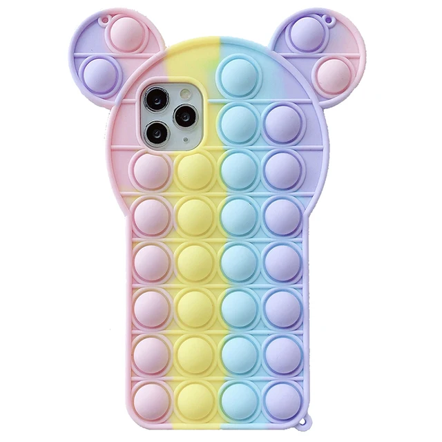 Agrotera Soft Silicone Case Cover for iPhone 7 8 Plus X XS XR 11 Pro Max SE 2020 12 Pop it Fidget Toys Rubber Yellow Duck 8