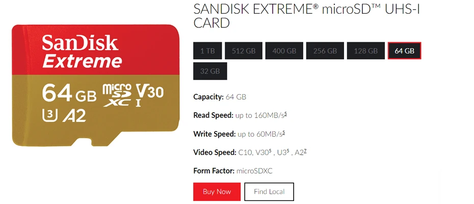 SanDisk Extreme microSDXC 32 Гб 64 Гб 128 ГБ 256G класс 10 microSD TF карта Поддержка официальной проверки C10 V30 U3