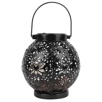 

Solar Power Light Solar Hanging Durable Hollow Wrought Iron Indoor Outdoor Landscape Lawn Terrace Yard Balcony Decor For Wedding