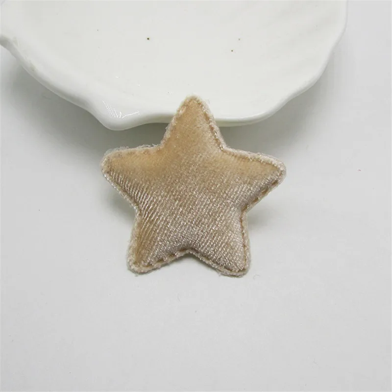 28 Stück/Lot 4,8 cm gemischte Farben Filz-Applikationen in Sternform, gepolstert, für BB-Clip-Zubehör und DIY-Kinder-Patches – Detail 4