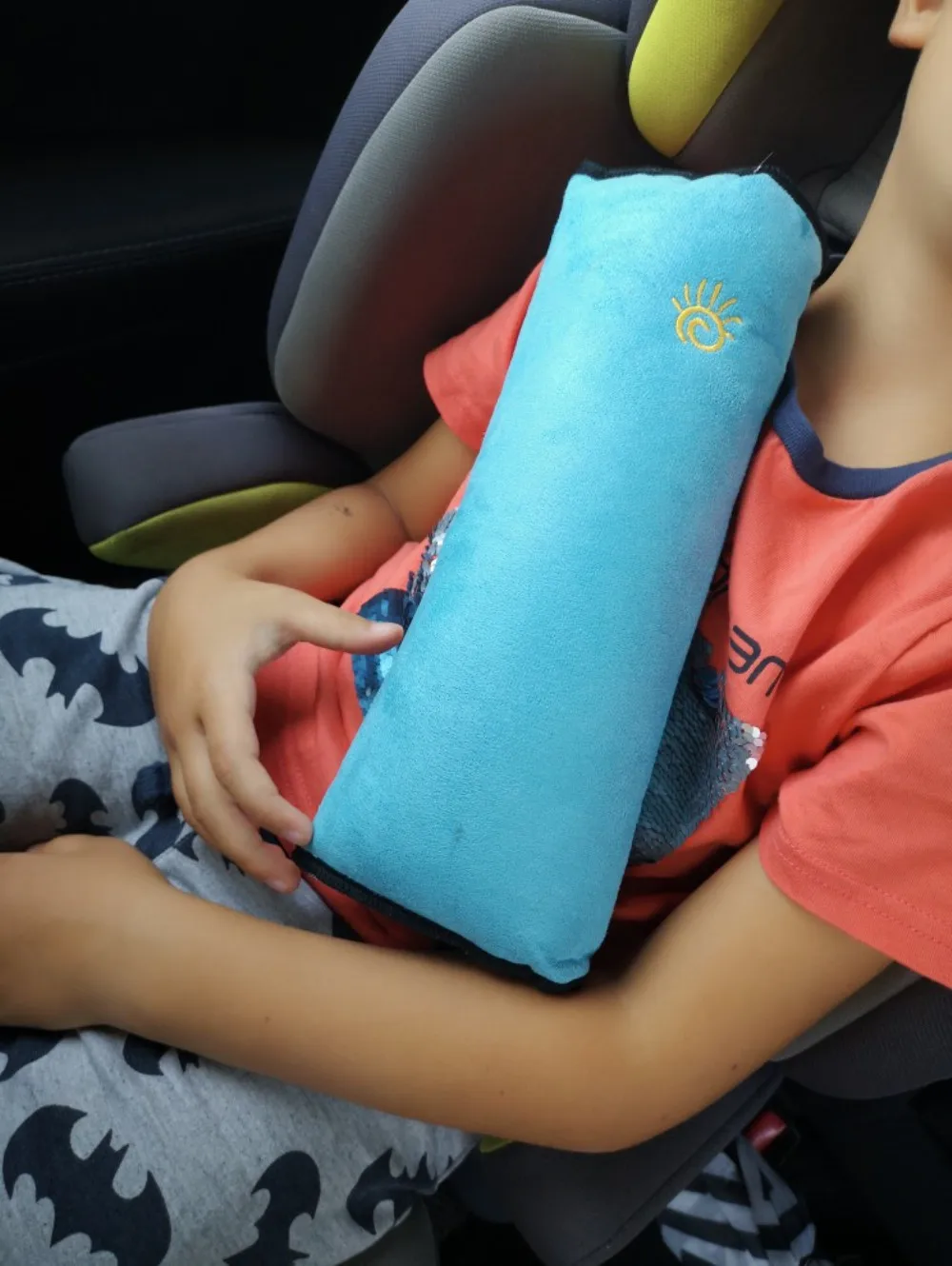 Universale per bambini Cintura di sicurezza per auto Cintura per cuscino Cinghia per cuscino Morbida Poggiatesta Cuscino per auto Cuscino per auto Supporto per bambini Protezione JBP-X rosa 