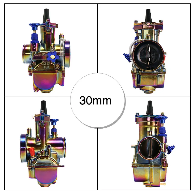 Sclmotos-мотоцикл Keihin PWK Карбюратор Carb 28 мм 30 мм 32 мм 34 мм Красочный Карбюратор с силовой струей подходит для мотокросса