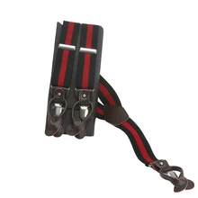 3,5 см мужские подтяжки из натуральной кожи сплав 6 пуговиц/3 зажим подтяжки Мужские Винтажные повседневные подтяжки ремень подарок для папы коробка