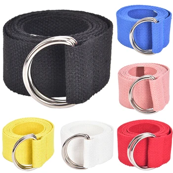Alternative view of Tactical Canvas Men Belt High Quality Unisex Double Ring Buckle Waistband Casual Canvas Female Belt Fabric For Jeans