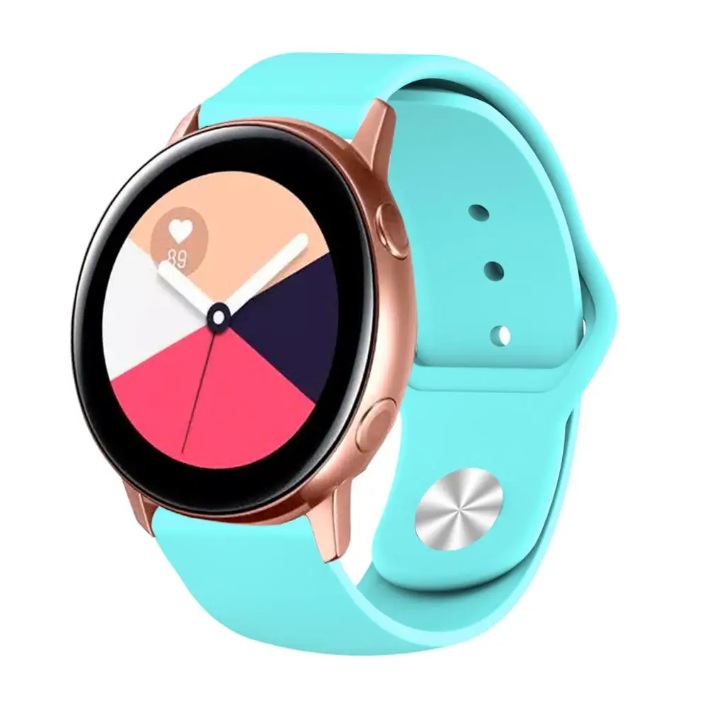 20 мм Универсальный Одноцветный ремешок для часов сменный samsung gear S2 Classic/Sport/Galaxy watch