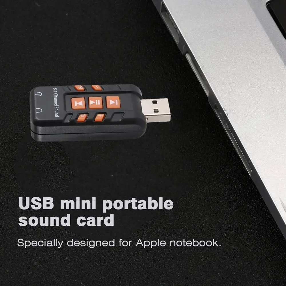 Мини USB 2,0 3D виртуальный внешний 8,1 канал Аудио Звуковая карта адаптер Аудио Звуковая карта портативный мини USB 2,0