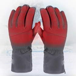 Heated Gloves Motorcycle Snowmobile Waterproof Touch Screen Heated Winter Ski Gloves Electric Heating Thermal Glove
