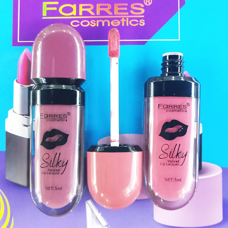 Farres матовый блеск для губ сексуальный красный фиолетовый цвет бобы стойкий водонепроницаемый 12 цветов Увлажняющий блеск для губ AM149