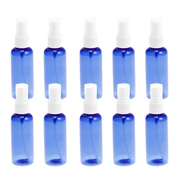 

10Pcs 30ml Empty Spray Bottle PET Subpackaging Bottles Portable Liquid Bottle (White Spray Nozzle and Blue Bottle)