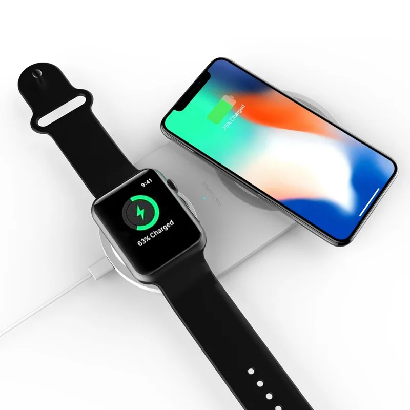 QC 3,0 быстрое зарядное устройство для мобильных телефонов 3 в 1 беспроводной телефон зарядное устройство гриб ночник беспроводной зарядный блок док-станция