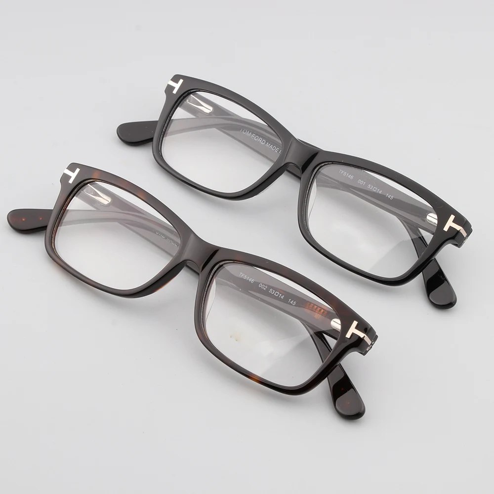 Vintage Tom For small face Optical Eyeglasses Frames Ford square Acetate men Women Reading Myopia Prescription Glasses TF5146
