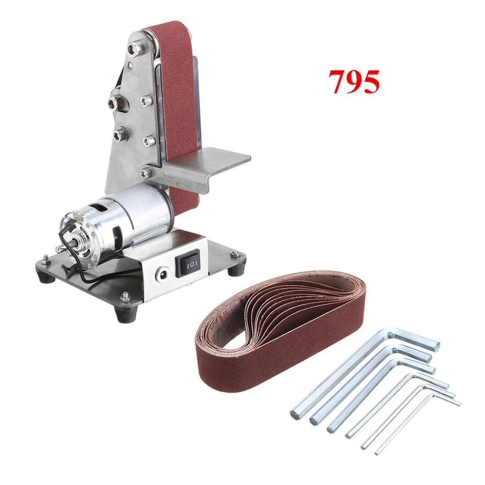 

Adjustable Mini Electric Belt Machine Sander Grinding Abrasive DIY Polishing Cutter Edges